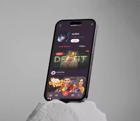 Live streaming TV app video playback screen by Metizsoft