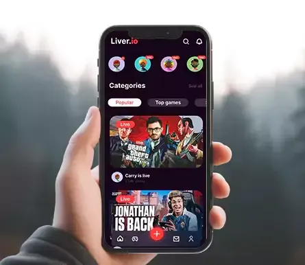 Live streaming TV app mobile work screen by Metizsoft