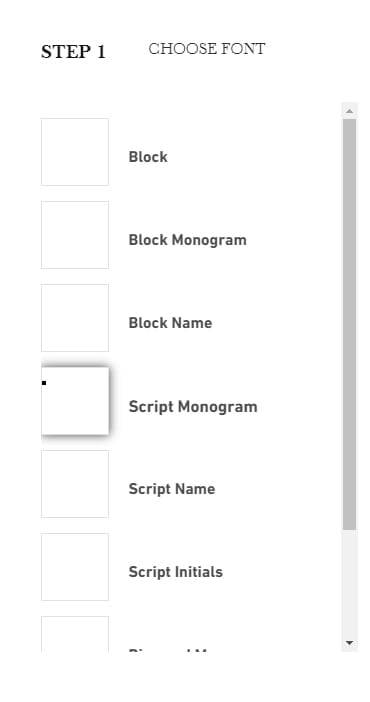 Choose a font