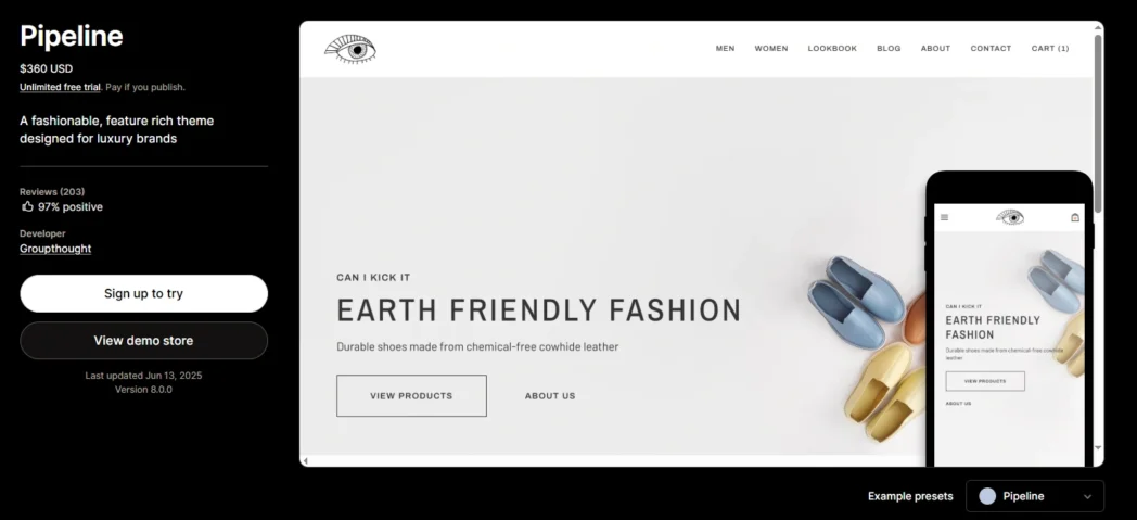 Pipeline Shopify Theme