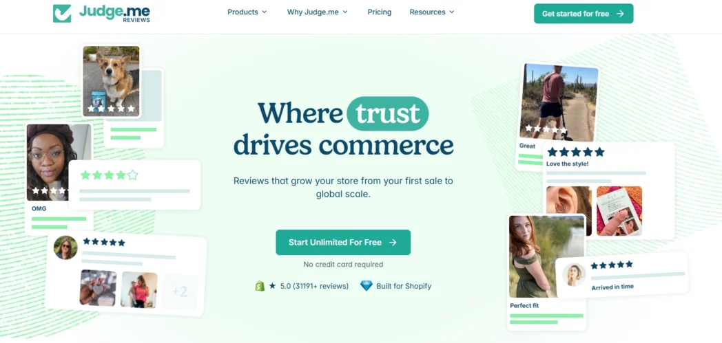 Judge me Shopify app