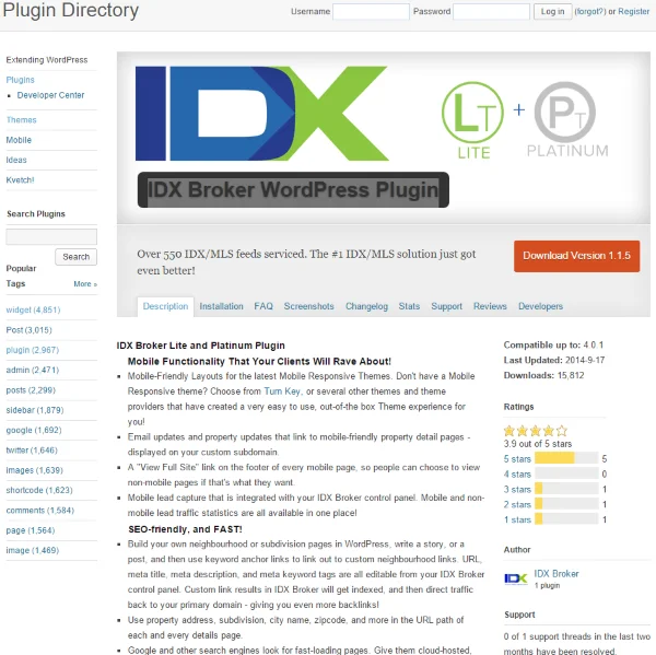 WordPress Development IDX Integration