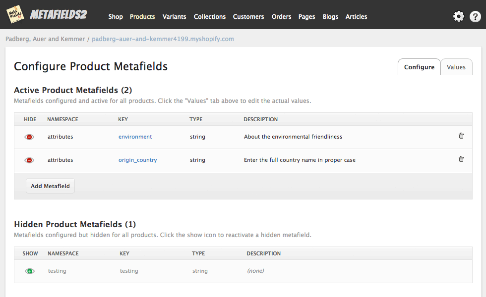 Metafield