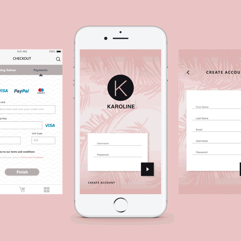 shopping app design