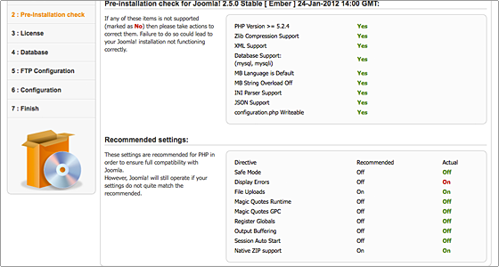 Install New Joomla